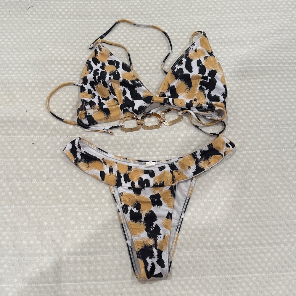 Leopard Print Bikini Set